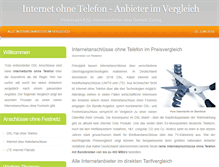 Tablet Screenshot of internet-ohne-telefon.com